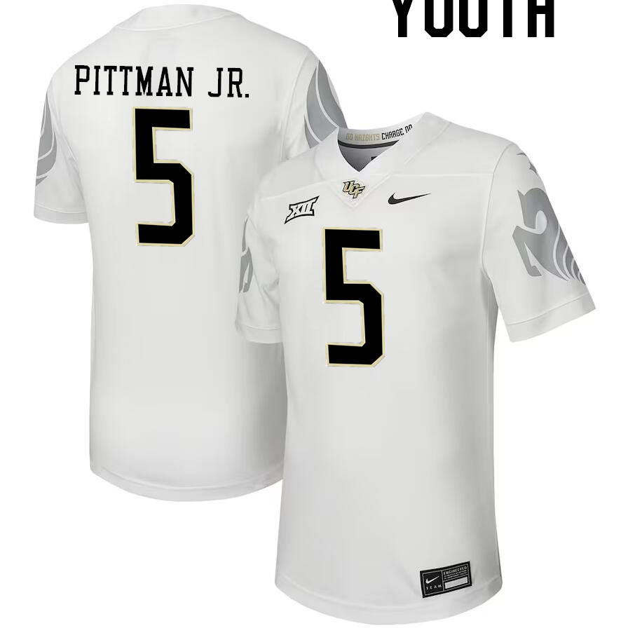 Youth #5 Randy Pittman Jr. UCF Knights Big 12 Conference College Football Jerseys Stitched-Black